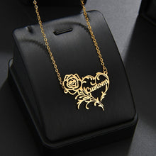 Load image into Gallery viewer, Ireal custom made Personalized Name Necklace With Birthstone