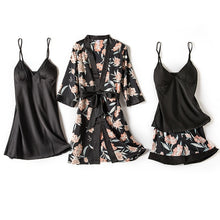 Load image into Gallery viewer, 2021 Print Mulberry Silk 5 Piece Pajama Set