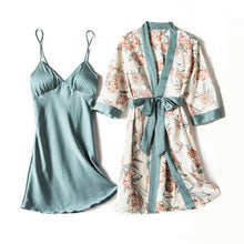 Load image into Gallery viewer, 2021 Print Mulberry Silk 5 Piece Pajama Set