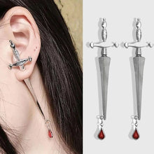 Load image into Gallery viewer, Blood Sworn Dagger Stud Earrings