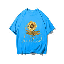 Load image into Gallery viewer, You Are My Sunshine Sunflower Butterfly Colored T-shirt