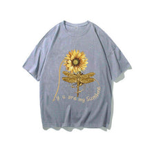 Load image into Gallery viewer, You Are My Sunshine Sunflower Butterfly Colored T-shirt