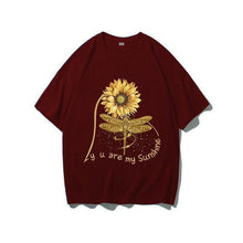Load image into Gallery viewer, You Are My Sunshine Sunflower Butterfly Colored T-shirt