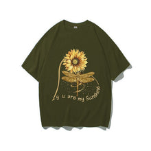 Load image into Gallery viewer, You Are My Sunshine Sunflower Butterfly Colored T-shirt