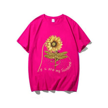 Load image into Gallery viewer, You Are My Sunshine Sunflower Butterfly Colored T-shirt