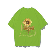 Load image into Gallery viewer, You Are My Sunshine Sunflower Butterfly Colored T-shirt