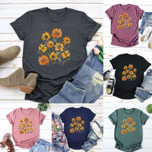 Load image into Gallery viewer, Women 2021 Summer O-neck T Shirts