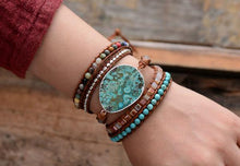Load image into Gallery viewer, Calming Ocean Jasper Wrap Bracelet