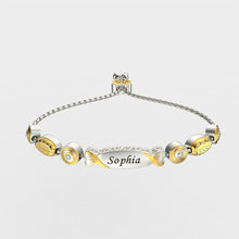 Load image into Gallery viewer, Enkelin Bolo Candy Armband mit zwei personalisierten Gravuren

