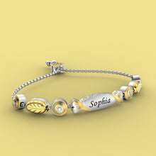 Load image into Gallery viewer, Enkelin Bolo Candy Armband mit zwei personalisierten Gravuren
