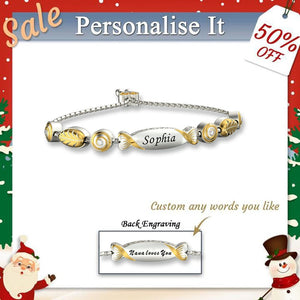 Enkelin Bolo Candy Armband mit zwei personalisierten Gravuren