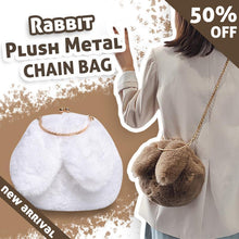 Load image into Gallery viewer, Rabbit Plush Metal Chain Bag
