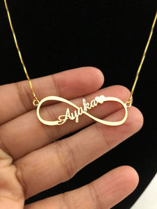 Custom-Designed Silver Infinity Name Necklace