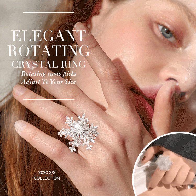 Adjust To Your Size - Elegant Rotating Crystal Ring