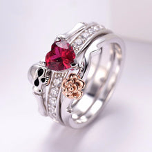 Load image into Gallery viewer, Gothic Skull Silver Rings Set For Women
