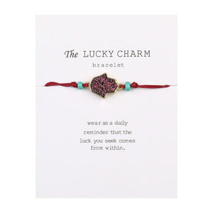 Lucky Hamsa Hand Charm Bracelet