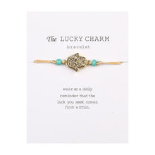 Load image into Gallery viewer, Lucky Hamsa Hand Charm Bracelet
