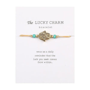 Lucky Hamsa Hand Charm Bracelet