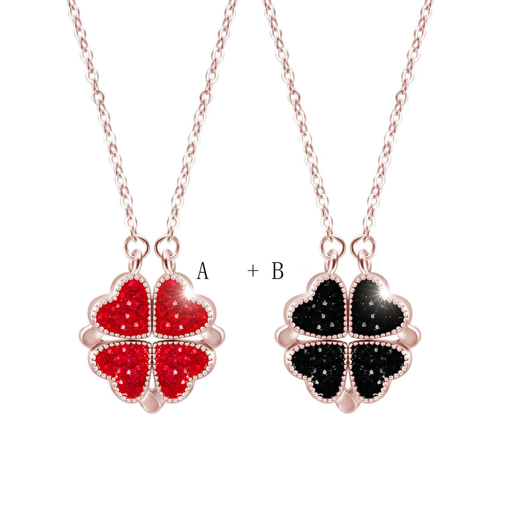 【Hot Sale】S925 Silver Full Diamond Clover Necklace