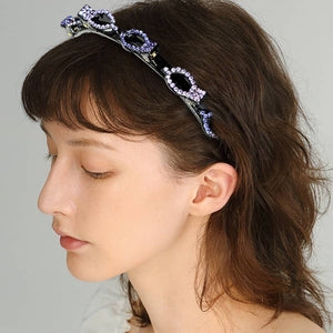 Braided Hair Band Rhinestone Clip