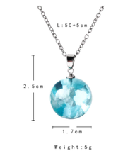 Load image into Gallery viewer, Chic Transparent Resin Rould Ball Moon Pendant Necklace
