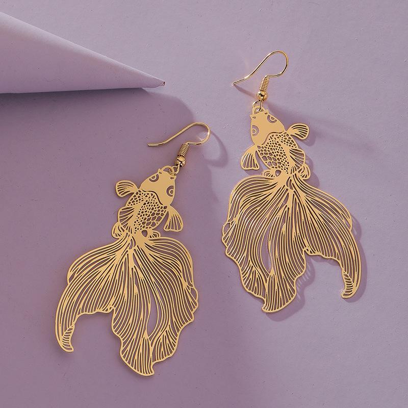 Gold Koi Fish Earrings