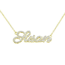Load image into Gallery viewer, Muttertagsgeschenk personalisierte glänzende Diamant-Namenshalskette
