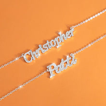 Load image into Gallery viewer, Muttertagsgeschenk personalisierte glänzende Diamant-Namenshalskette

