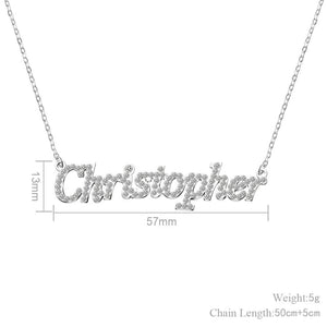 Mother's Day Gift Personalized Shiny Diamond Name Necklace
