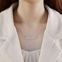 Load image into Gallery viewer, Muttertagsgeschenk personalisierte glänzende Diamant-Namenshalskette
