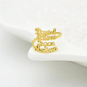 Personalized Multiple Names Ring