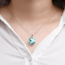 Load image into Gallery viewer, Chic Transparent Resin Rould Ball Moon Pendant Necklace
