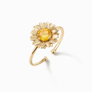 I Would Change The World For My Daughter Sunflower Ring