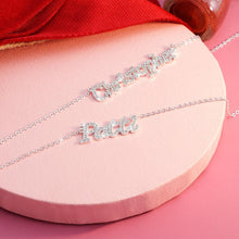 Load image into Gallery viewer, Muttertagsgeschenk personalisierte glänzende Diamant-Namenshalskette
