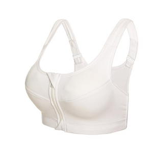 Jutstyle Women's High Support Push Up Zip Front Close Padded Sports Bra