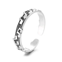 Load image into Gallery viewer, Silver Music Note Ring
