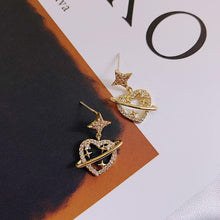 Load image into Gallery viewer, Heart-Shaped Planet Earrings
