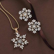 Load image into Gallery viewer, Crystal Snowflake Necklace &amp; Earrings Set
