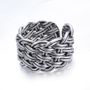 Silver Basket Weave Ring