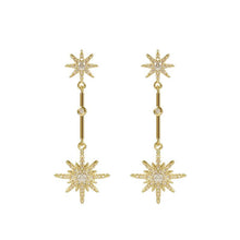 Load image into Gallery viewer, Crystal Star Drop Earrings
