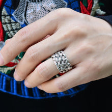 Load image into Gallery viewer, Silver Basket Weave Ring

