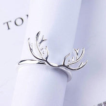 Load image into Gallery viewer, Silver Deer Antler Ring
