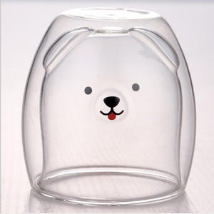 Wavy Double-Layer Glass Mug