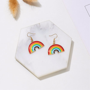 Rainbow Pendant Earrings