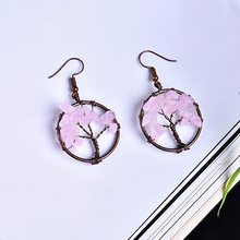 Load image into Gallery viewer, Natural Crystal Tree Earrings
