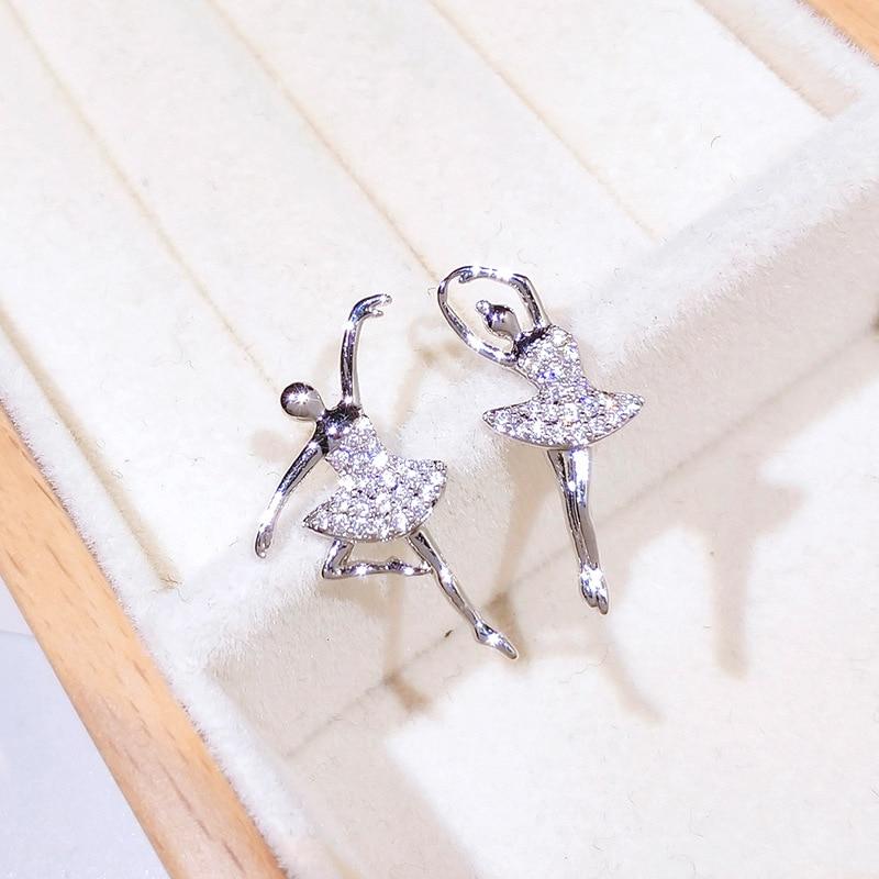 Ballerina 925 Sterling Silver Earrings