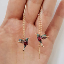 Load image into Gallery viewer, Hummingbird Tassel Earrings
