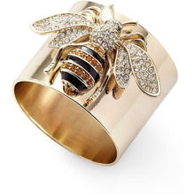 Load image into Gallery viewer, Crystal Bee Statement Ring
