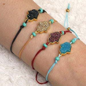 Lucky Hamsa Hand Charm Bracelet
