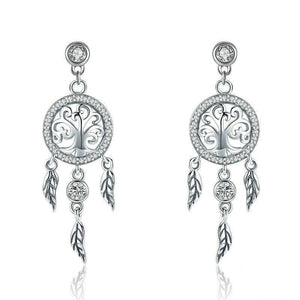 Dream Catcher Sterling Silver Earrings
